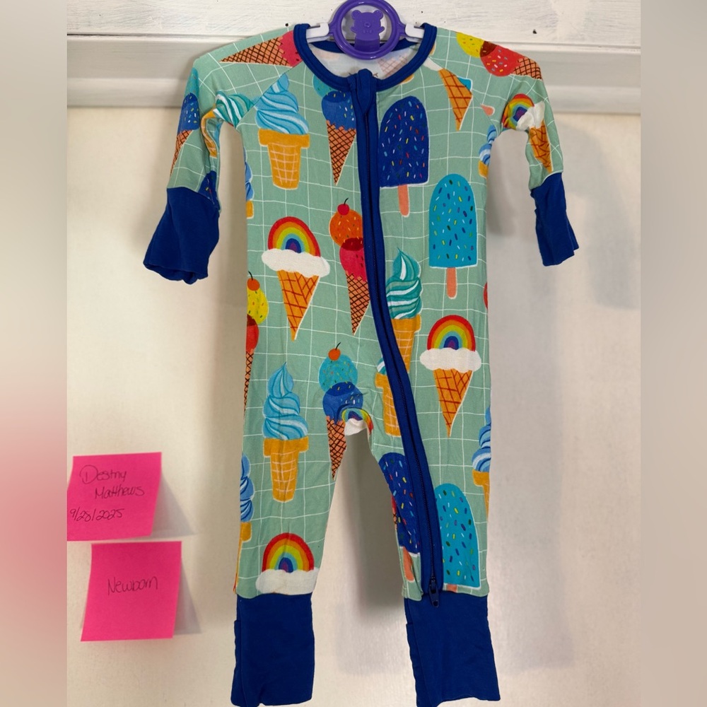 Little Sleepies Aqua Rainbow Sprinkles Zippy